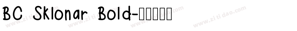BC Sklonar Bold字体转换